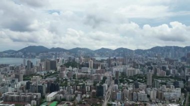 Hong Kong - 22 Ağustos 2024: Şehir silueti Kowloon Tong, HK