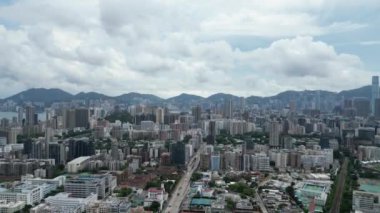 Hong Kong - 22 Ağustos 2024: Şehir silueti Kowloon Tong, HK