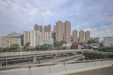 Hong Kong 23 Ağustos 2024 şehir trafiği, Kwai Chung,