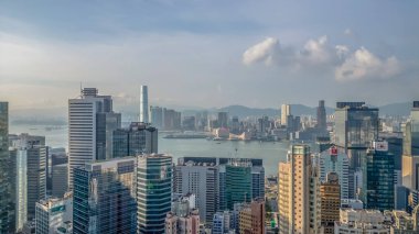 24 Ağustos 2024 Wan Chai 'de bir Hong Kong şehir manzarası.