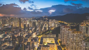 Sham Shui Po 'da kavşak, Hong Kong 30 Ağustos 2024