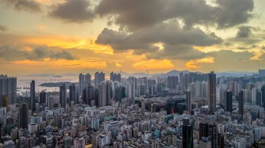 Sham Shui Po 'da kavşak, Hong Kong 30 Ağustos 2024