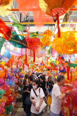 Aug 31 2024 the paper lantern, store at tai kiu market, hk clipart