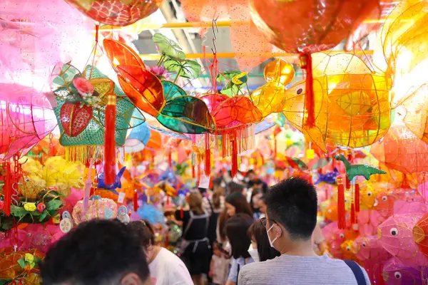 stock image Aug 31 2024 the paper lantern, store at tai kiu market, hk