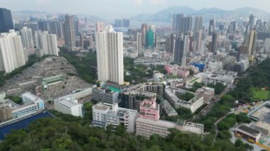Hong Kong - 29 Ağustos 2024: Kowloon Lok Fu Bölgesi