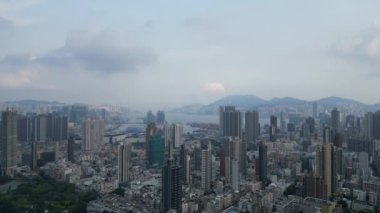 Honk Kong - 29 Ağustos 2024: Kowloon şehir bölgesi, Hava Görüntüleme 