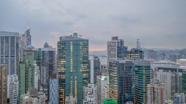 13 Eylül 2024 Wan Chai 'de bir ticaret ve yerleşim alanı, hk