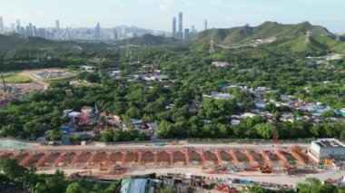 Hong Kong - 18 Eylül 2023: Hong Kong 'da teklif edilen istasyon, Kuzey Metropolis Planı, Hong Kong