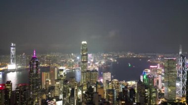 Hong Kong - 26 Eylül 2024: Merkezi ve Batı Bölgesi Majestic Skyline, HK 