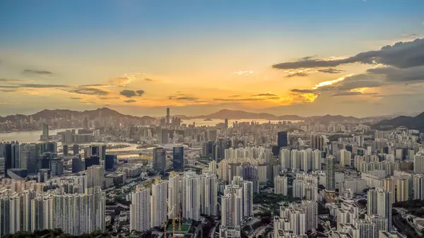 stock image Kowloon is characterized by its mix of modern skyscrapers