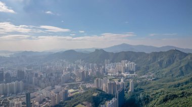 Kowloon Hong Kong 'da hareketli bir şehir hayatı