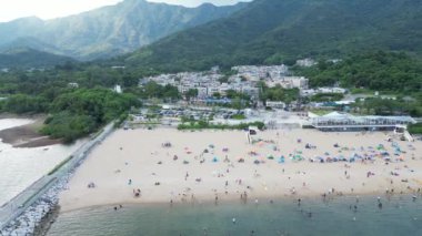 Hong Kong - 29 Eylül 2024: Long Mei Sahili, Hong Kong 'da Gizli Mücevher