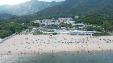 Hong Kong - 29 Eylül 2024: Long Mei Sahili, Hong Kong 'da Gizli Mücevher