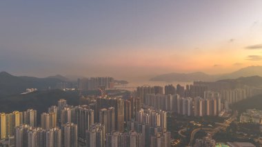 Hong Kong Şehir Manzarası ve ufuk çizgisi