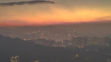 Hong Kong Şehir Manzarası ve ufuk çizgisi