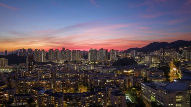 23 Ekim 2024 Kowloon Tong 'daki Orta Kowloon şehri.