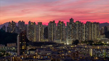 23 Ekim 2024 Kowloon Tong 'daki Orta Kowloon şehri.