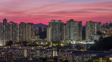 23 Ekim 2024 Kowloon Tong 'daki Orta Kowloon şehri.