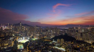 23 Ekim 2024 Kowloon Tong 'daki Orta Kowloon şehri.