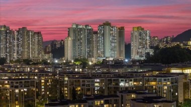 23 Ekim 2024 Kowloon Tong 'daki Orta Kowloon şehri.