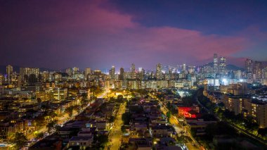 23 Ekim 2024 Kowloon Tong 'daki Orta Kowloon şehri.