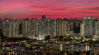 23 Ekim 2024 Kowloon Tong 'daki Orta Kowloon şehri.