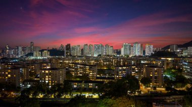 23 Ekim 2024 Kowloon Tong 'daki Orta Kowloon şehri.