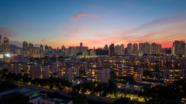 23 Ekim 2024 Kowloon Tong 'daki Orta Kowloon şehri.