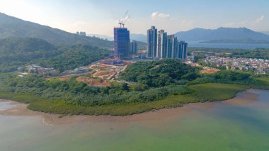 A Serene Village by the Coast in Hong Kong Shap Sze Heung clipart