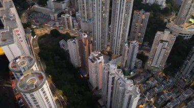 Tai Hang 'ta kalabalık apartmanlar, Hong Kong 21 Aralık 2024