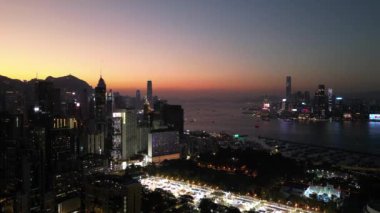 Victoria Limanı 'ndan Hong Kong Adası 21 Aralık 2024