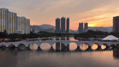 Shing Mun Nehri Manzarası Shatin Hong Kong, 22 Aralık 2024