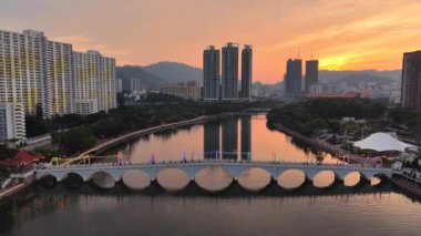 Shing Mun Nehri Manzarası Shatin Hong Kong, 22 Aralık 2024