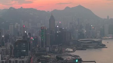 Wan Chai Dinamik Şehir Merkezi, Hong Kong, 5 Ocak 2025 