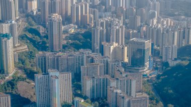 Kowloon Tepesi 'nden Majestic Views, Hong Kong Aralık 12024