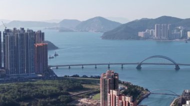 Cross Bay Köprüsü İkonik Kıyı Simgesi Sahne Sahili, Hong Kong, 30 Kasım 2024
