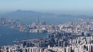 Kowloon Vibrant Şehir Bölgesi İkonik Skyline Kültür Merkezi Hong Kong 30 Kasım 2024