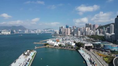 Wan Chai Limanı Iconic Rıhtım Sahili Şehir Sahili 25 Ocak 2025