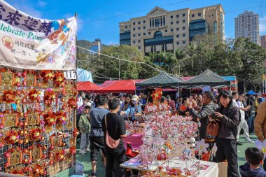 Hong Kong Victoria Park Ay Yeni Yıl Fuarı Kutlaması 25 Ocak 2025