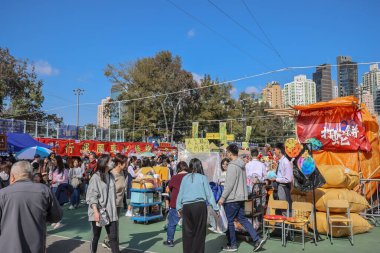 Hong Kong Victoria Park Ay Yeni Yıl Fuarı Kutlaması 25 Ocak 2025