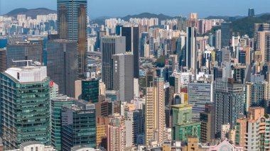 Wan Chai Şehri Dinamik Şehir Merkezi Hong Kong 28 Ocak 2025