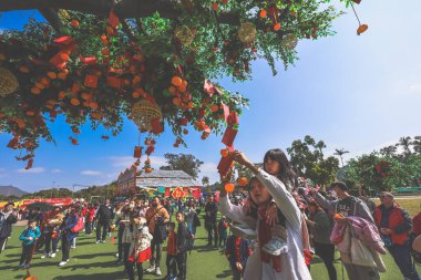 Lam Tsuen Dilek Meydanı Kültür Mirası Hong Kong 29 Ocak 2025