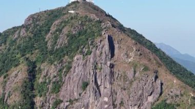 Kowloon Tepesi Sahne Hong Kong Dağları Manzara Manzarası, 1 Aralık 2024 