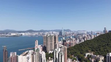 Sai Wan Hong Kong Kıyı Mahallesi Manzarası, Hong Kong, 9 Şubat 2025 