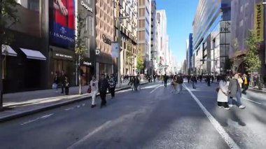 Ginza Tokyo Japonya Lüks Alışveriş ve Eğlence Bölgesi, 7 Aralık 2024 
