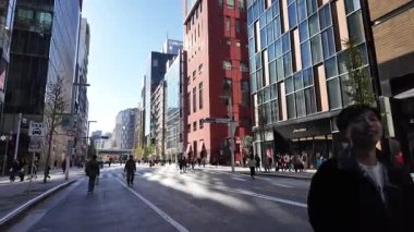 Ginza Tokyo Japonya Lüks Alışveriş ve Eğlence Bölgesi, 7 Aralık 2024 