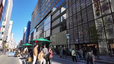 Ginza Tokyo Japonya Lüks Alışveriş ve Eğlence Bölgesi, 7 Aralık 2024 