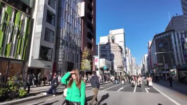 Ginza Tokyo Japonya Lüks Alışveriş ve Eğlence Bölgesi, 7 Aralık 2024 