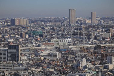 8 Aralık 2024 Tokyo kalabalık yerleşim alanı, Japonya, şehir merkezi