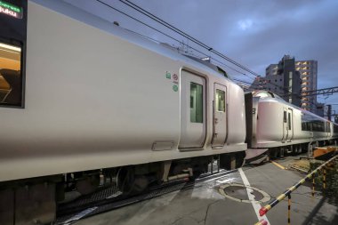 Parlak tren, 7 Aralık 2024 'te şehir demiryolu bölümünden geçerken yakalandı.